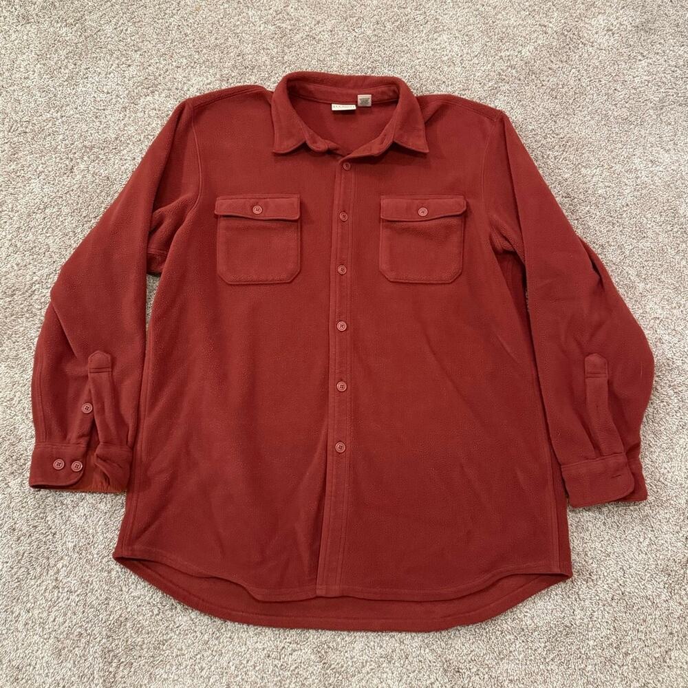 L.L. Bean Men's Button Up Fleece Shirt size XL